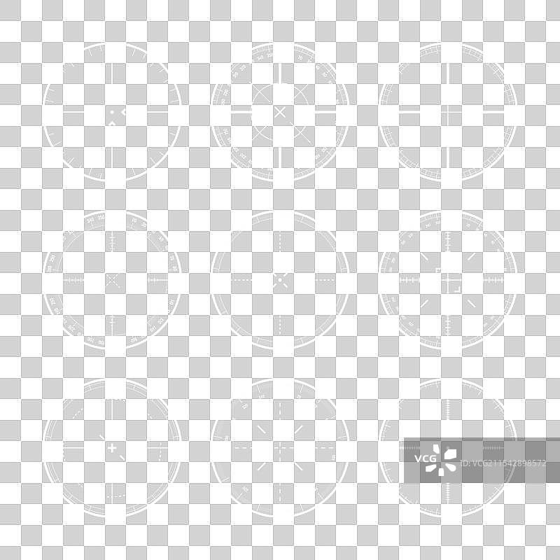 各种带有度数刻度的狙击步枪瞄准镜图片素材