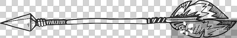 部落风格装饰的飞箭素描图片素材