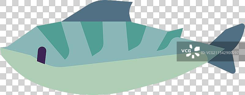 蓝色海洋鱼类图标，水下动物图片素材