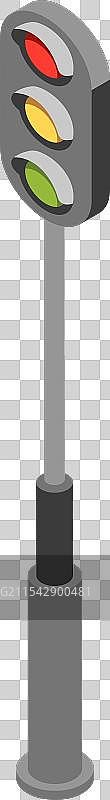 交通信号灯等距图标城市道路控制图片素材