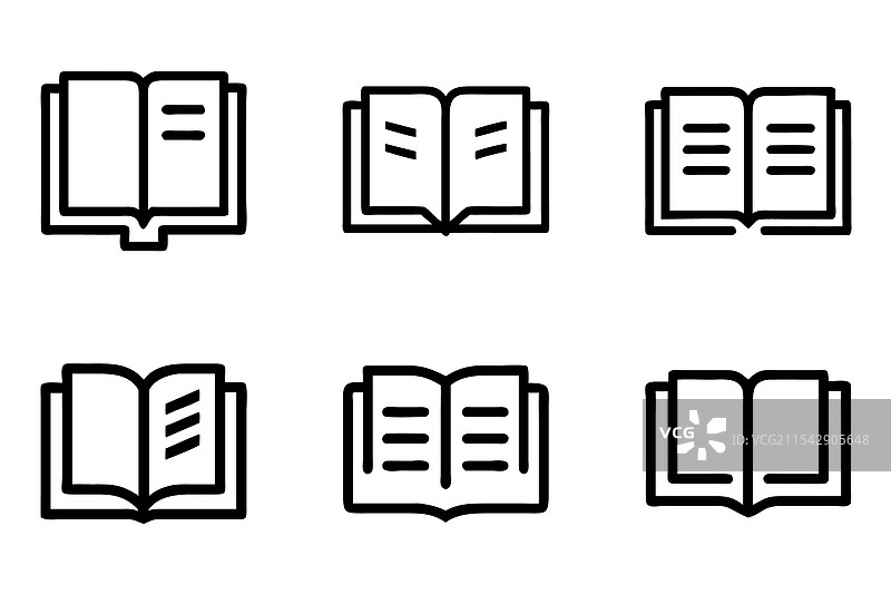 书籍图标捆绑套装风格图片素材