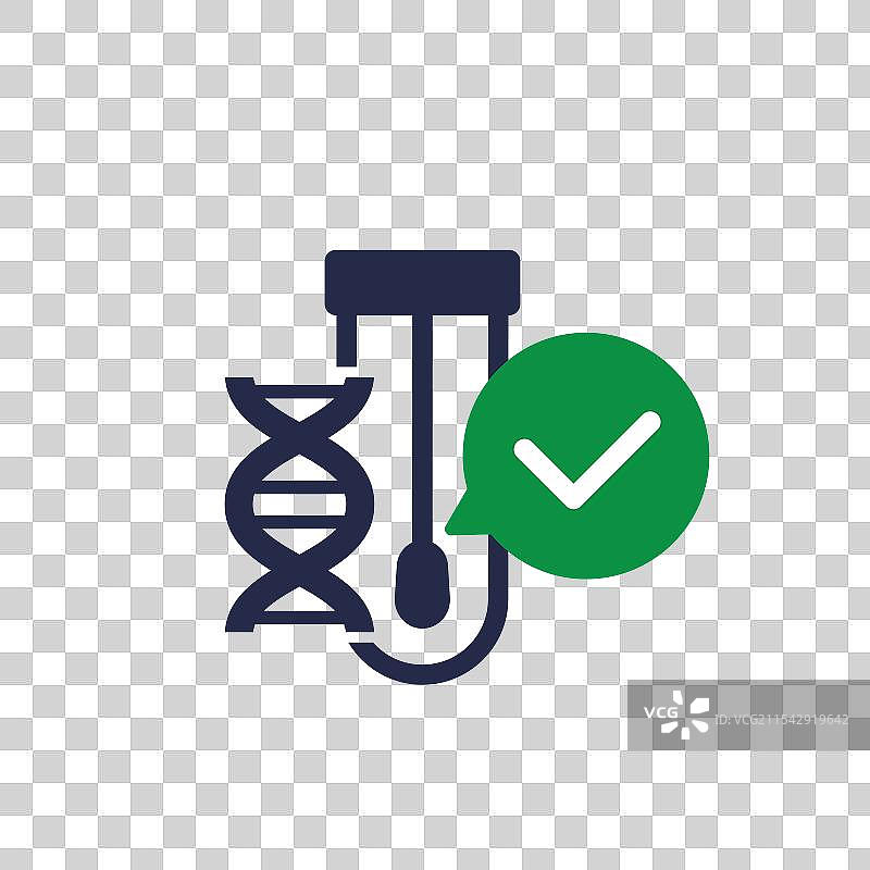 白色背景上的DNA测试图标图片素材