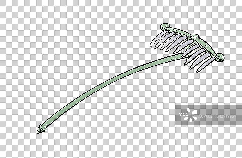 猪八戒的武器九齿钉耙卡通漫画武器元素图片素材