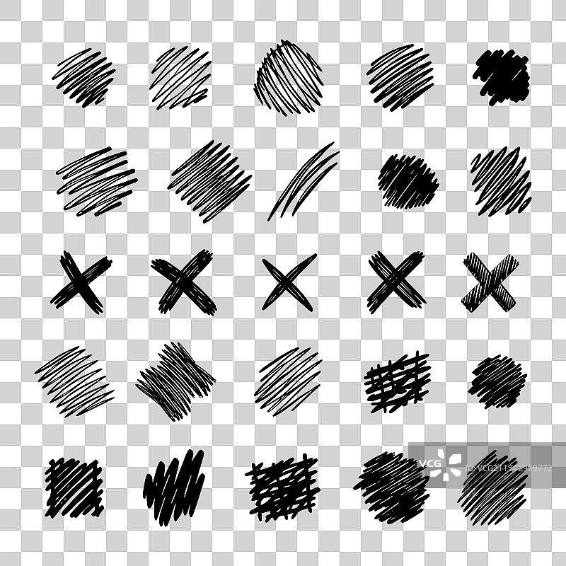 随机的钢笔素描涂鸦集图片素材