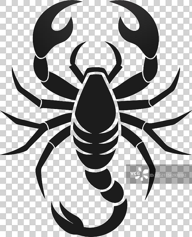 简单的蝎子轮廓标志图标2图片素材