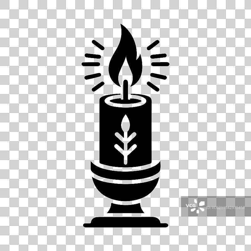 蜡烛光影剪影艺术图片素材