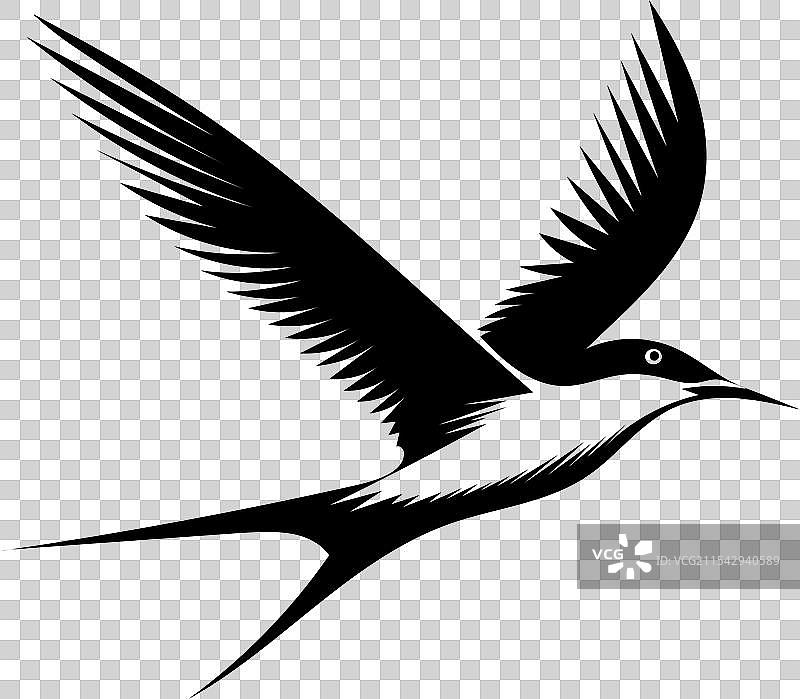 燕子飞翔的剪影艺术图片素材