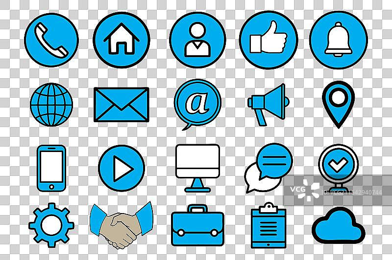 沟通图标集图片素材