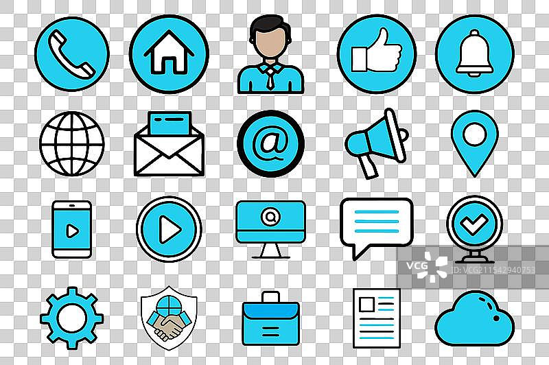 沟通图标集图片素材