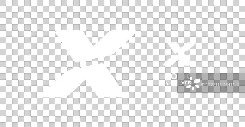 大胆的角度字母X几何切口图片素材