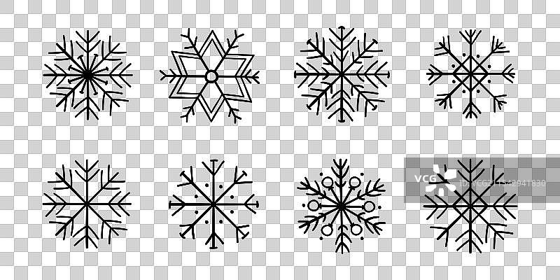 雪花集合图片素材