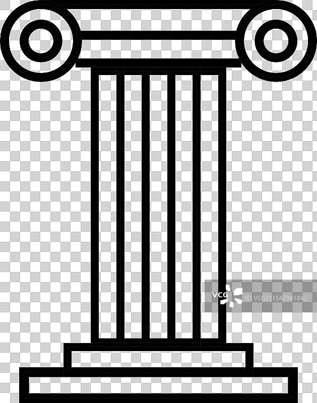 柱子图标标志设计模板，独立展示图片素材