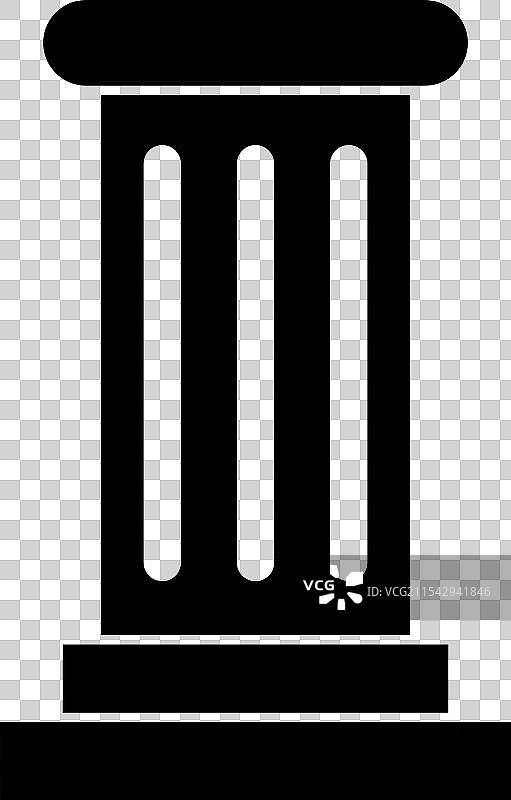 柱子图标标志设计模板，独立展示图片素材