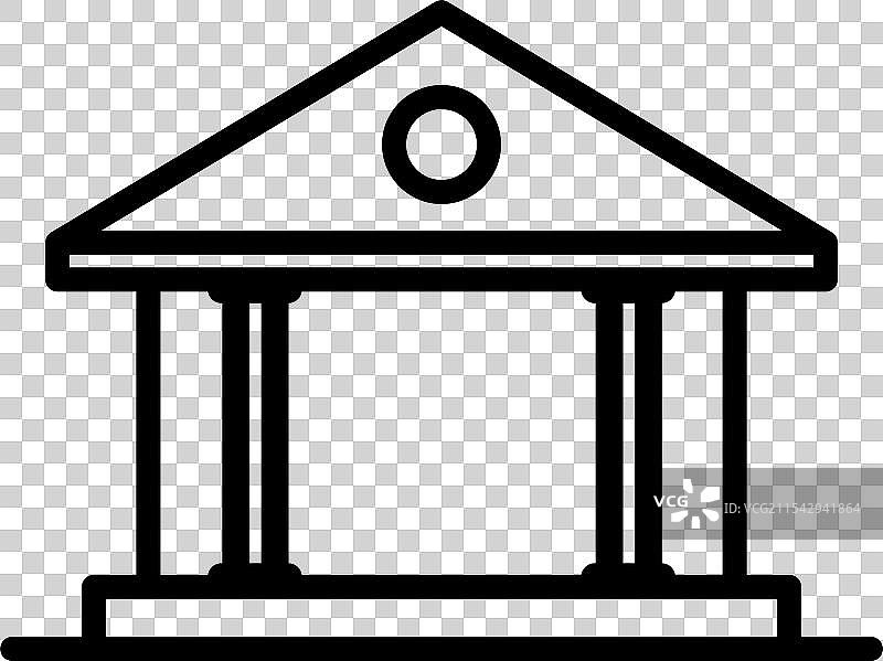 法院图标标志设计模板，独立展示图片素材