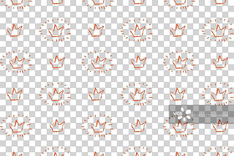 手绘的粗糙元素王冠套装图片素材