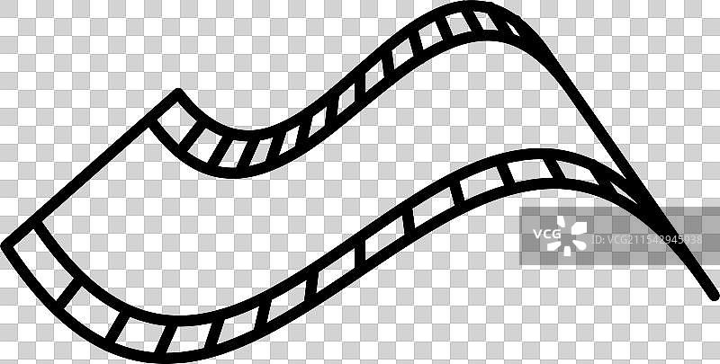 胶卷图标标志设计模板，孤立展示图片素材