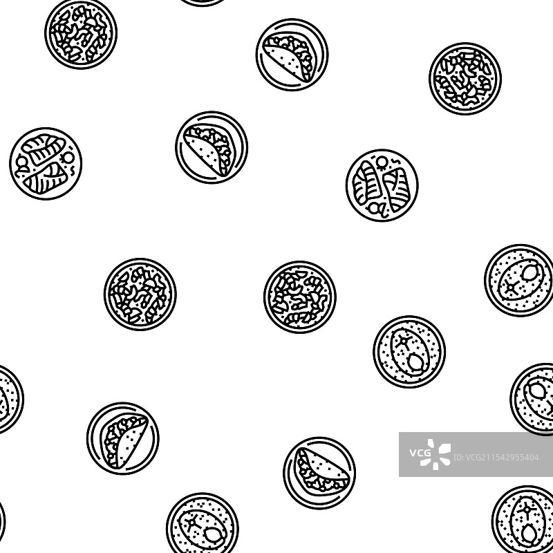 鱼类菜肴无缝图案图片素材