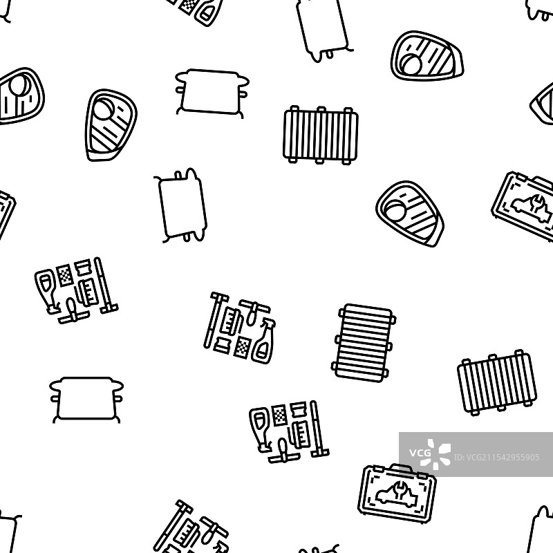 汽车配件座椅套无缝图案图片素材