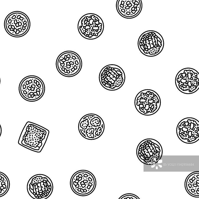 烤鸡和烧烤鸡肉菜肴的无缝图案图片素材