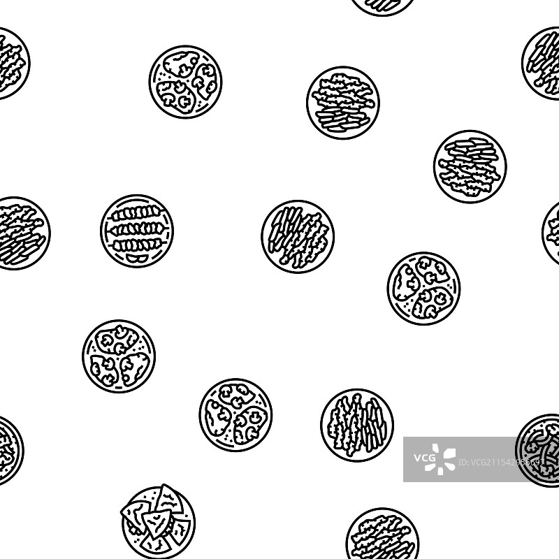 烤鸡和烧烤鸡肉菜肴的无缝图案图片素材