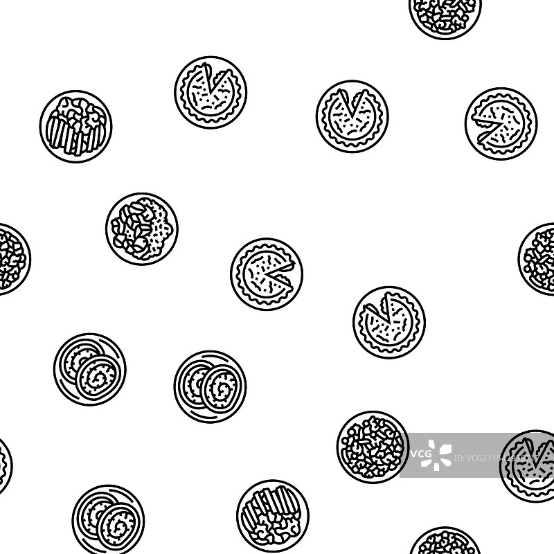 烤鸡和烧烤鸡肉菜肴的无缝图案图片素材