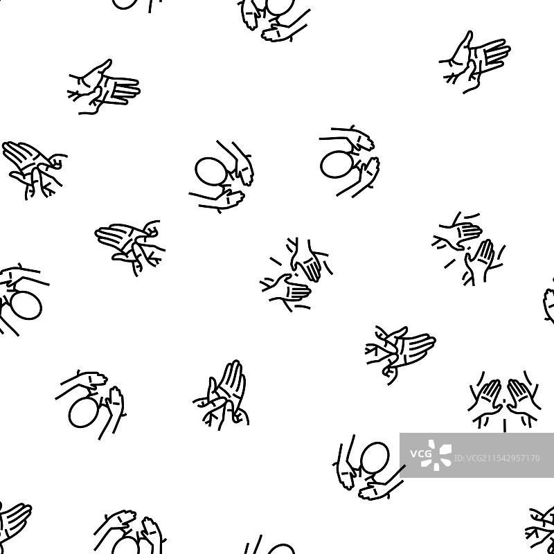 按摩疗法放松无缝图案图片素材