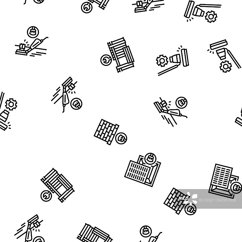 家庭维护清洁无缝图案图片素材