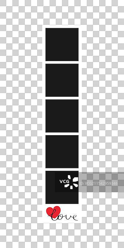 装饰有心形的照片亭相框图片素材