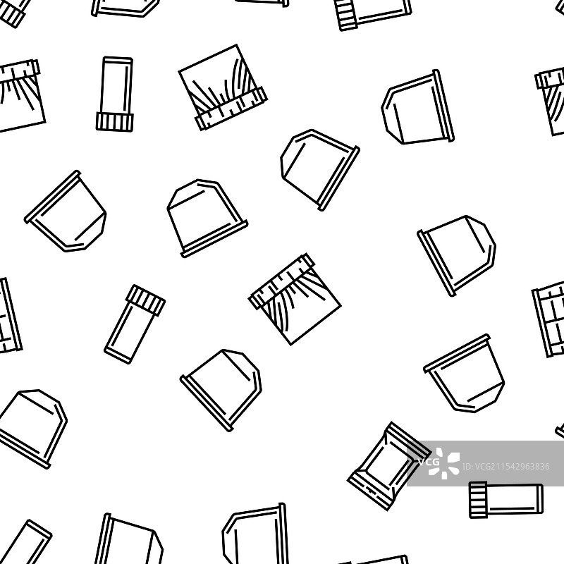 塑料包装食品容器无缝图案图片素材