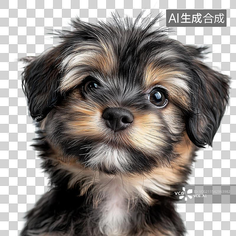 【AI数字艺术】免抠超可爱约克夏小狗图片素材