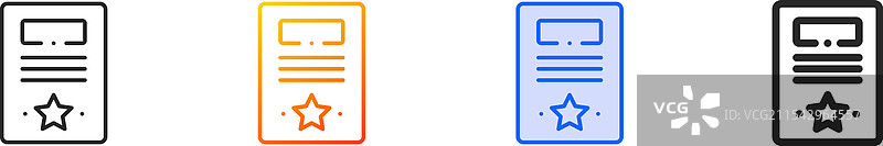 警察盾牌图标，细线性渐变蓝色图片素材