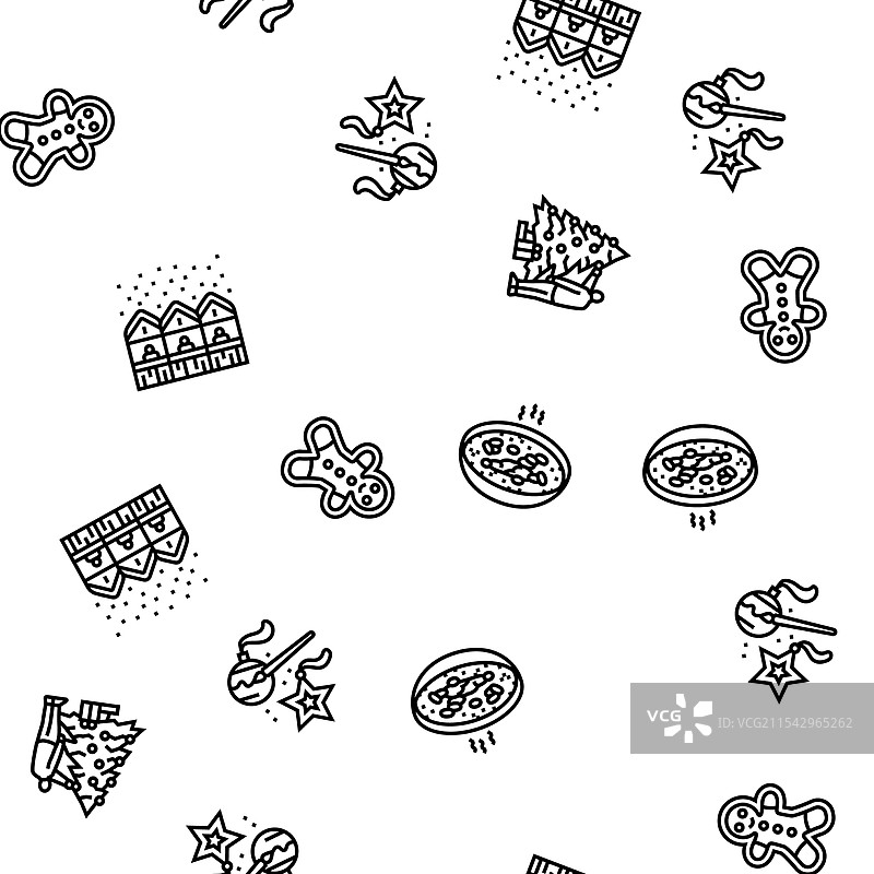 冬季休闲时光无缝图案图片素材