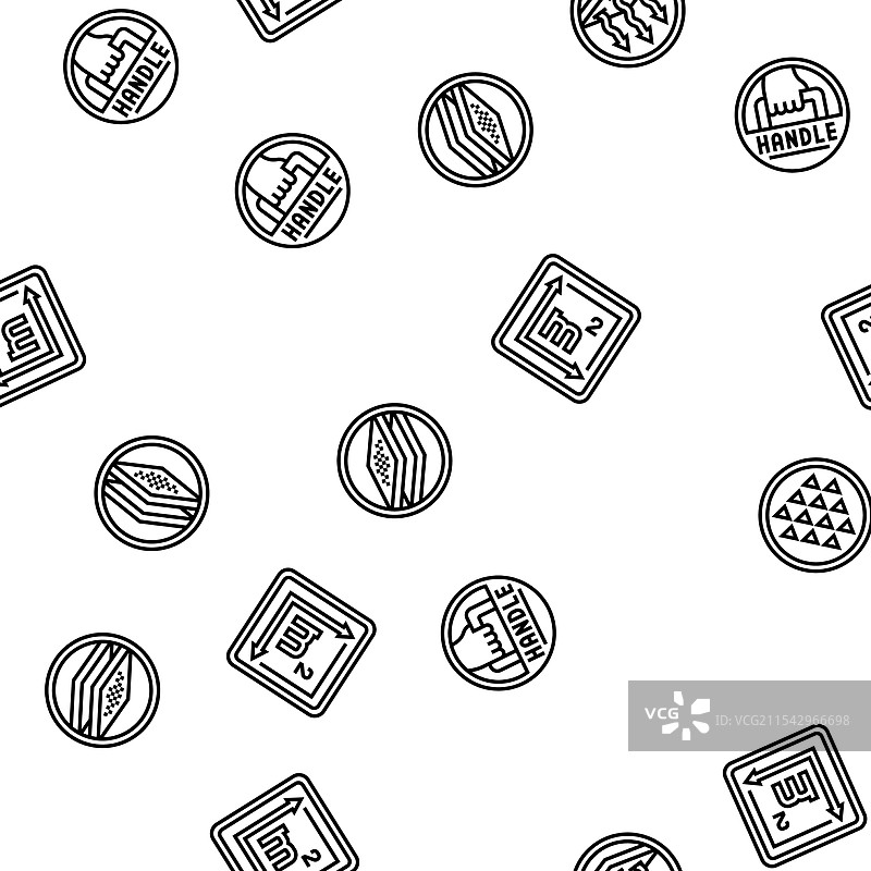 产品警告标签的无缝图案图片素材