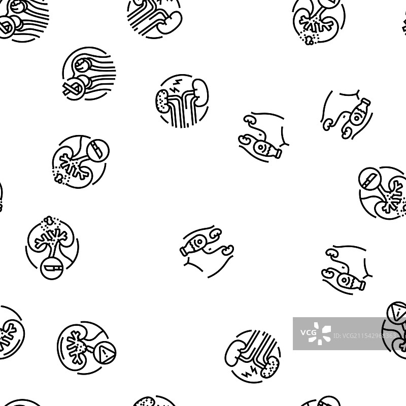 泌尿科前列腺尿道肾脏无缝图案图片素材