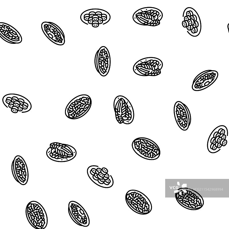 韩国料理食品亚洲无缝图案图片素材