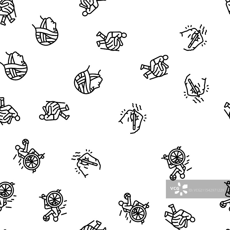 职业治疗师健康无缝图案图片素材