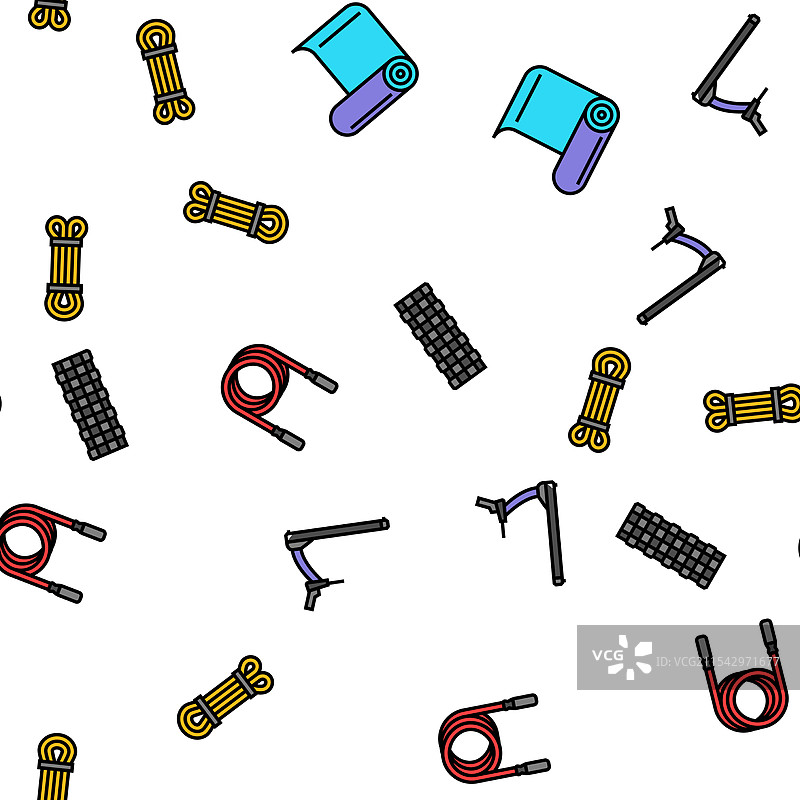 健身器材哑铃壶铃无缝图案图片素材