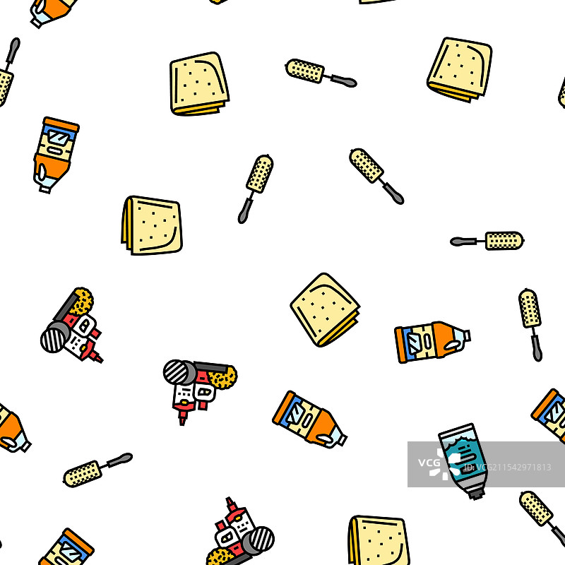 汽车护理细节清洗无缝图案图片素材