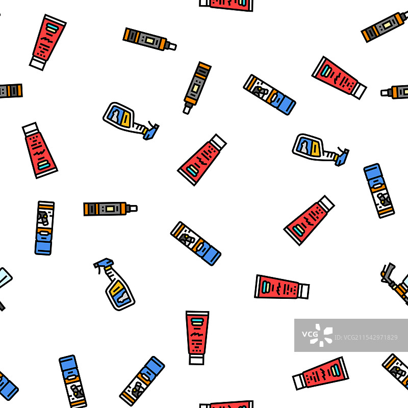 汽车护理细节清洗无缝图案图片素材