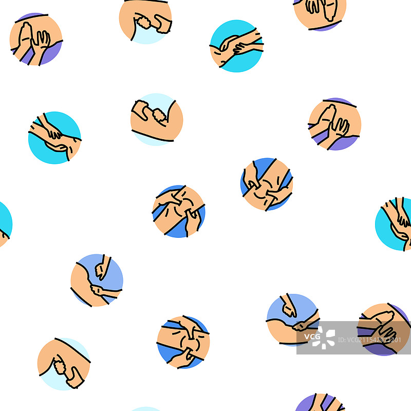按摩疗法放松无缝图案图片素材