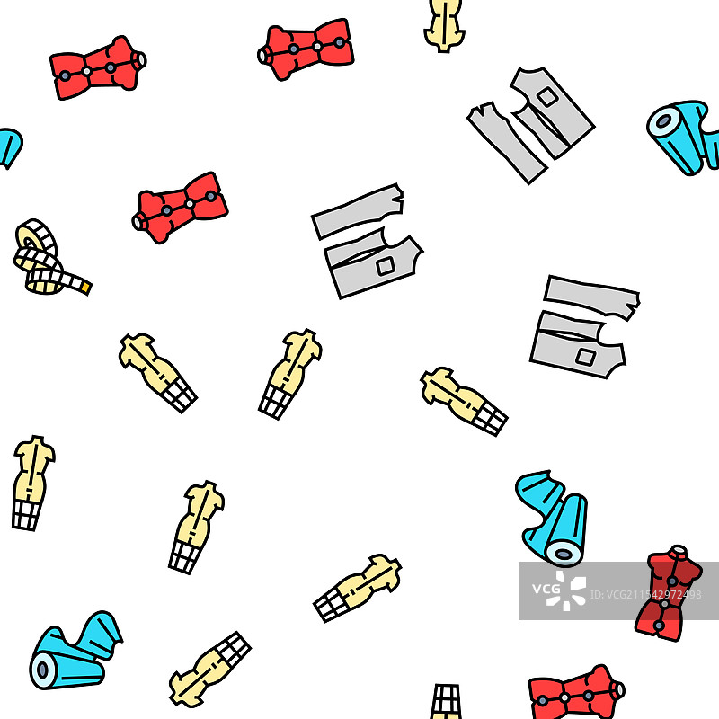 服装制作时尚缝纫风格无缝图案图片素材