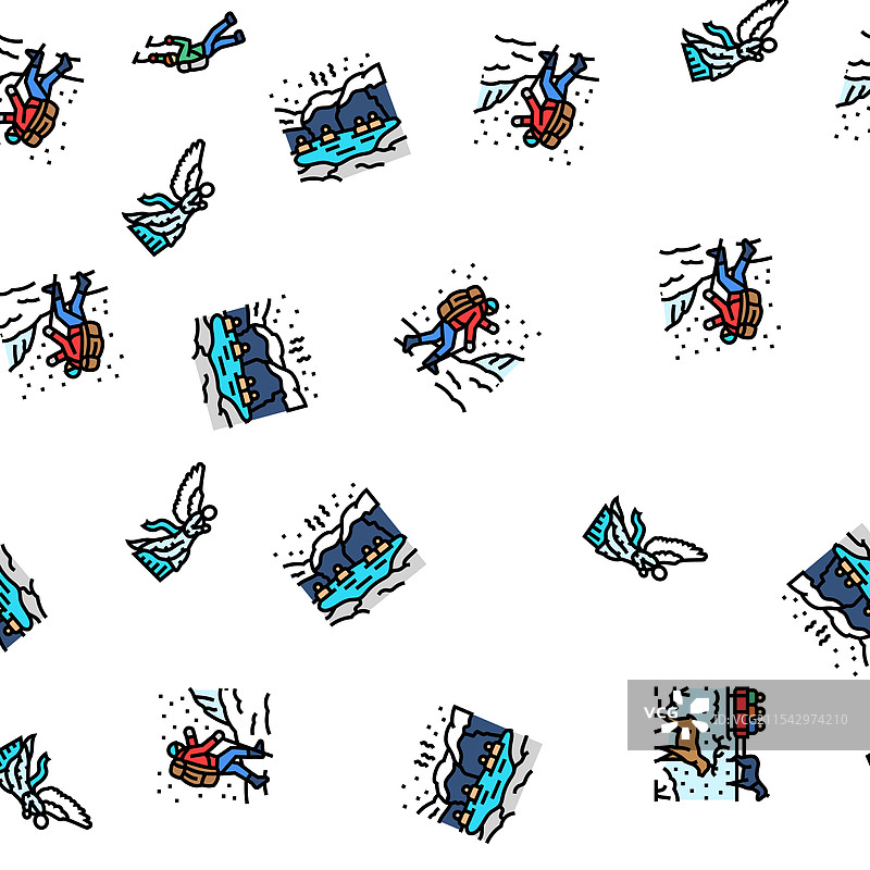 冬季休闲时光无缝图案图片素材