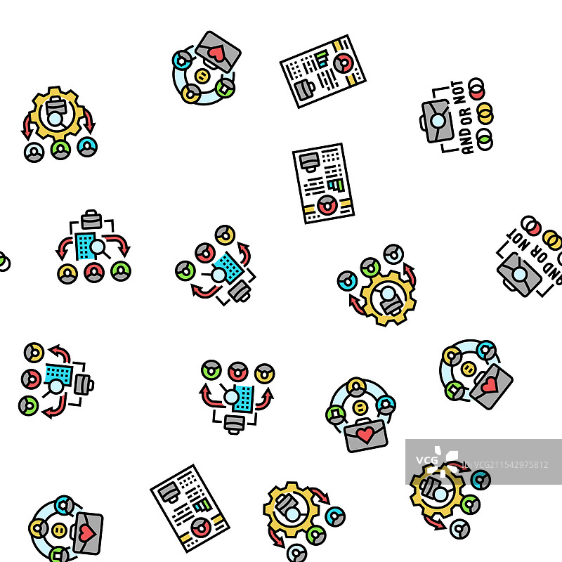 招聘业务工作职位无缝图案图片素材