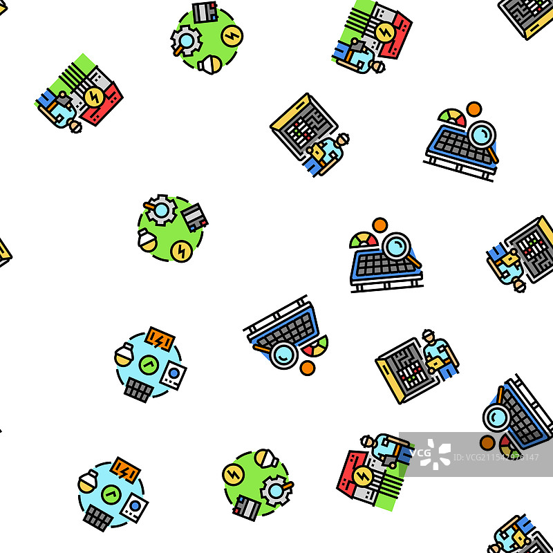 能源审计电力建筑无缝图案图片素材