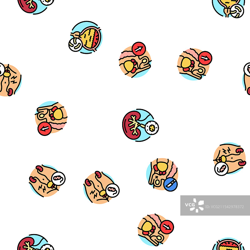 泌尿科前列腺尿道肾脏无缝图案图片素材