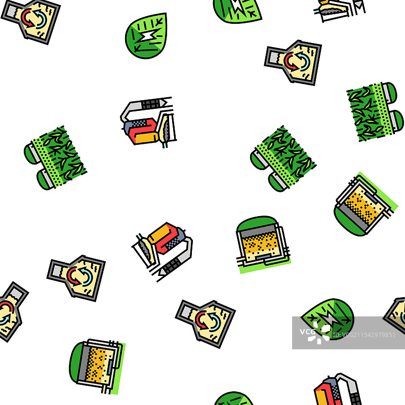 生物质能源厂电力无缝图案图片素材