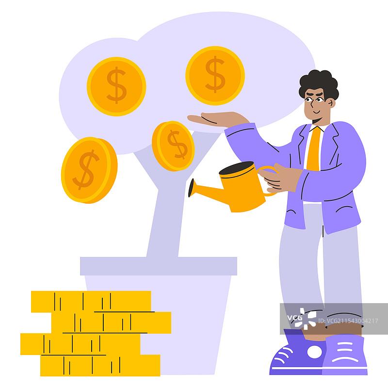 平面设计的商人图片素材