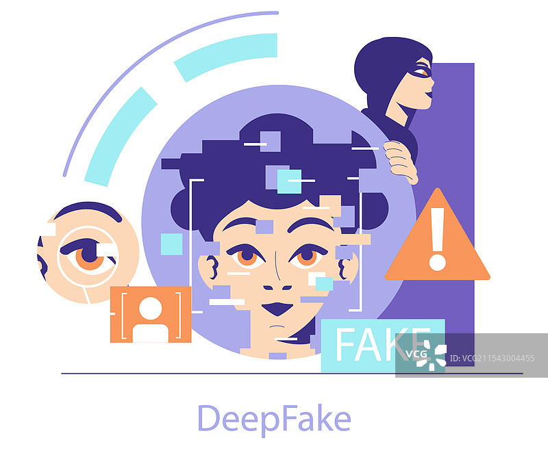 网络犯罪扁平图标图片素材