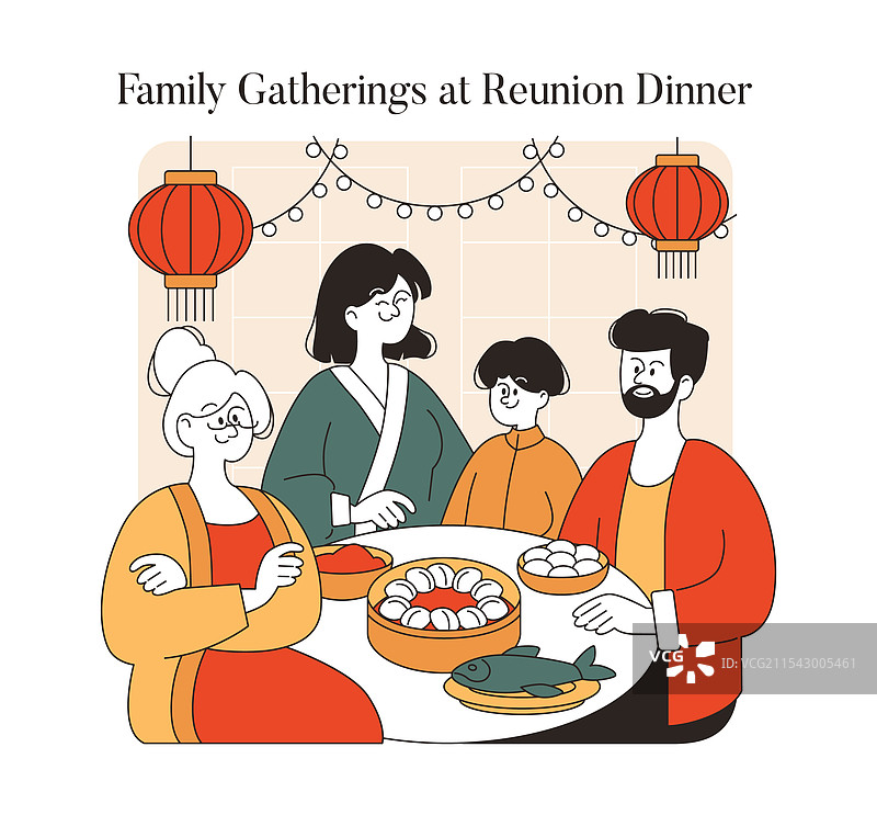 春节扁平设计图片素材