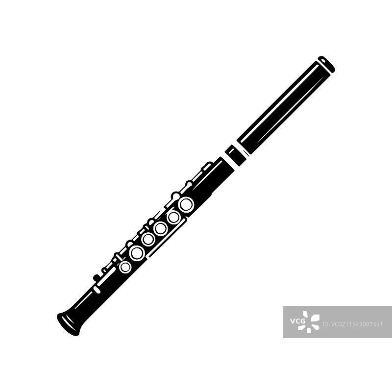 长笛剪影图片素材